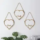 Heart-Shaped Gold Decor Wall Mirrors