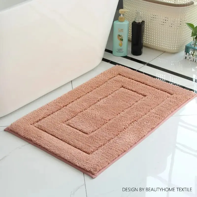 Luxury Flocking Bathroom Mat – 50cm x 80cm Non-Slip & Water Absorbent